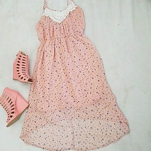 Papaya Peach Floral Dress